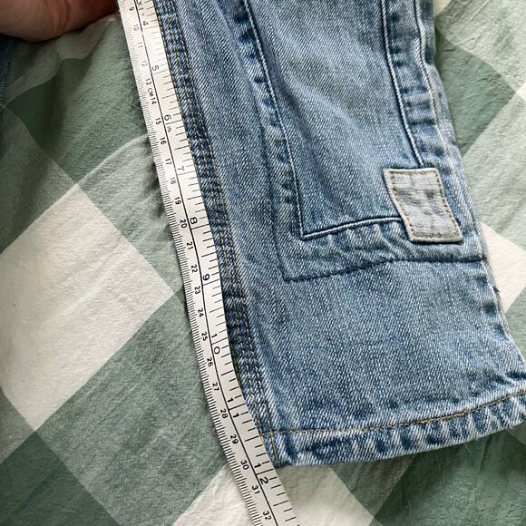 Vintage OshKosh B'gosh Toddler Carpenter Jeans Blue Denim 24 Months Patchwork - Picture 6 of 6